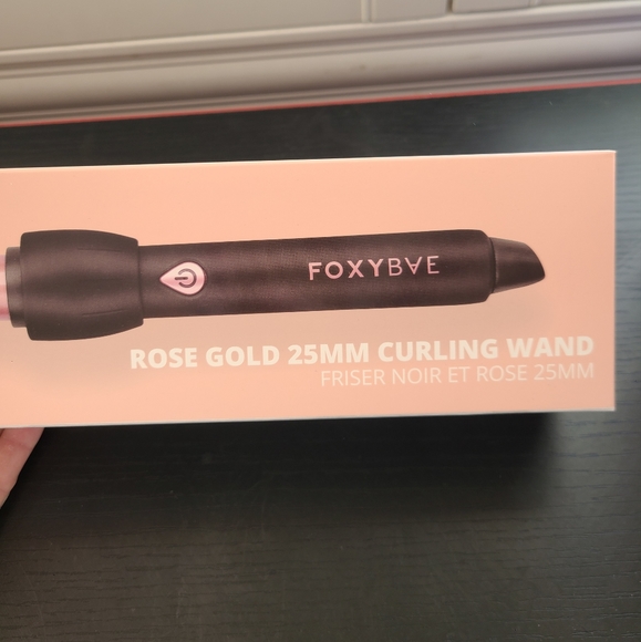 New Foxybae 25mm Curling Wand Rose Gold hair iron - Picture 2 of 4